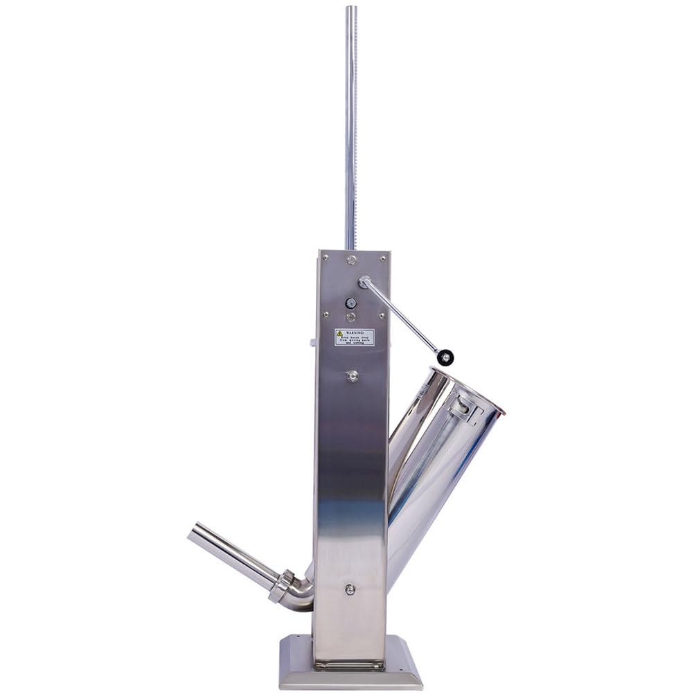7L Stainless Steel Vertical Sausage Stuffer with 4 Stuffing Tubes H63895