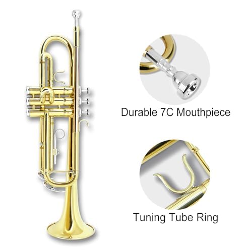 Bb Standard Trumpet Set with Hard Case, 7C Mouthpiece P526477