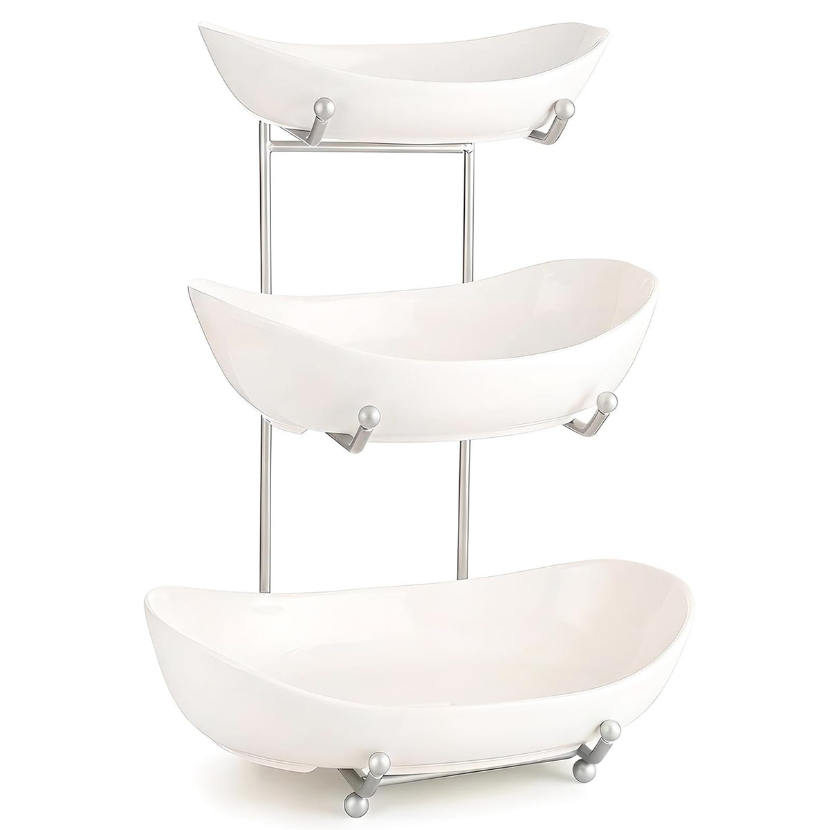 3 Tier Ceramic Fruit Basket with Holder W70086