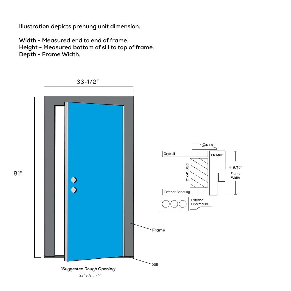 Primed Fiberglass 9 Lite Prehung Door 32" x 80" C28410