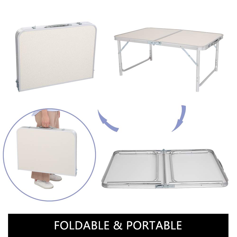 3FT Aluminum Folding Table with Carrying Handle U1172