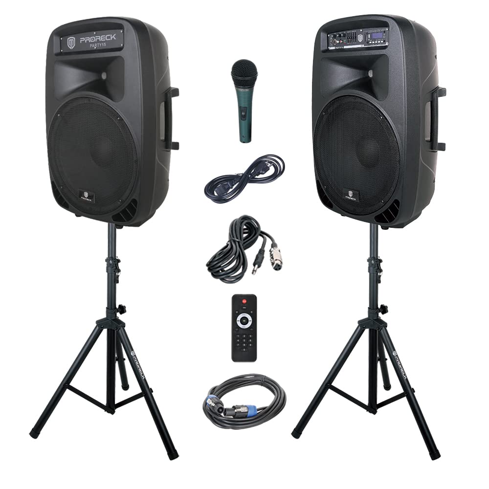 15-Inch 2000 Watt 2-Way Powered PA Speaker System W556552