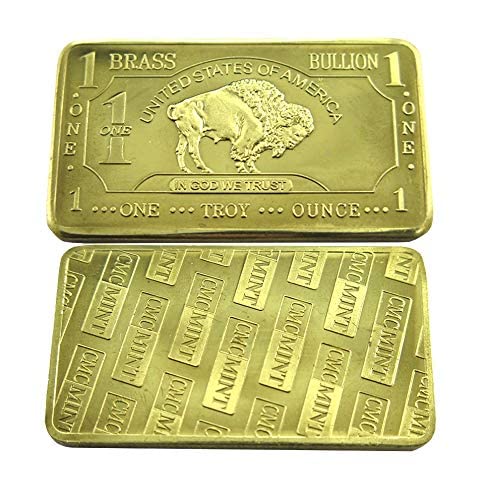 1 oz .999 Fine Brass Bullion Bar Ingot S306573