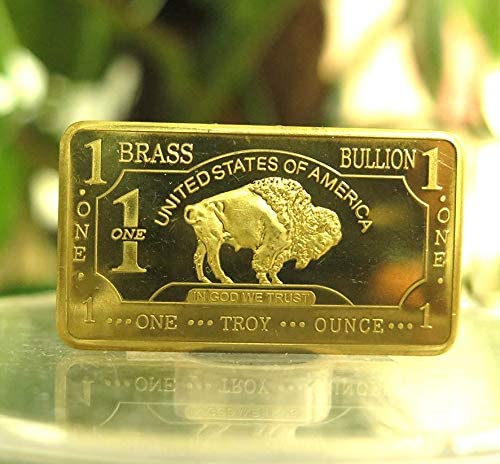 1 oz .999 Fine Brass Bullion Bar Ingot S306573