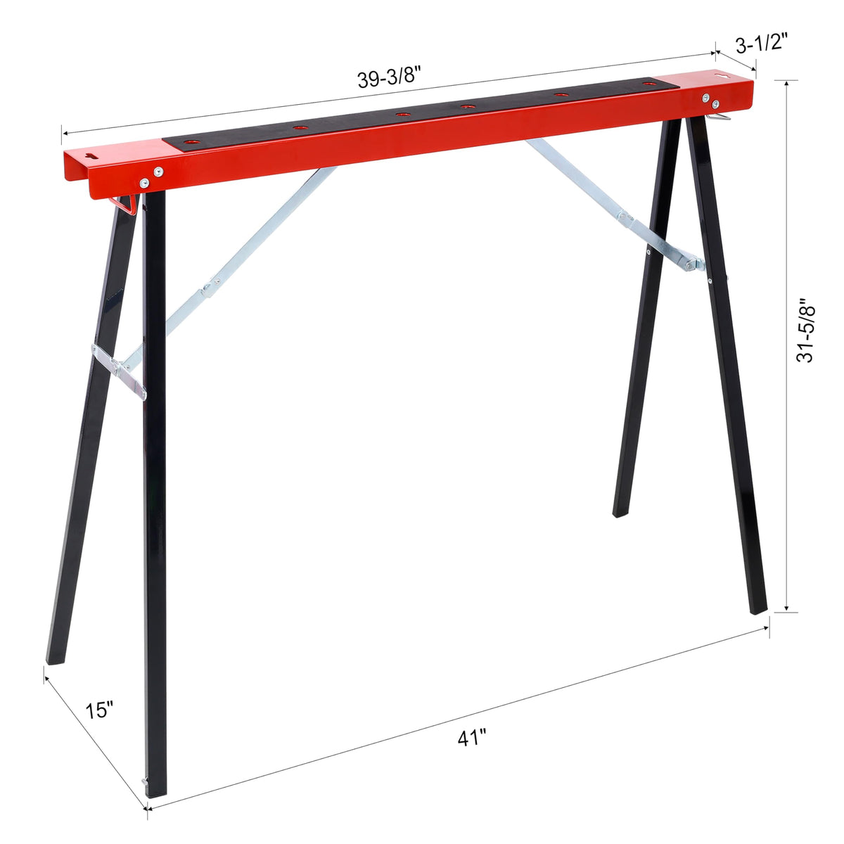 2 Pack Folding Heavy Duty Metal Sawhorse 550 Lb Capacity A52079