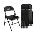 Black Heavy Duty Metal Folding Chairs 10 Pack I57813