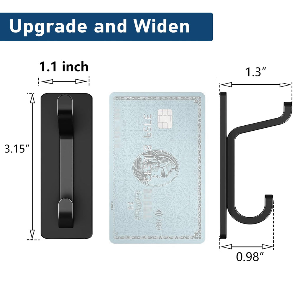 Black 4 Pack Stick-on Hooks Z704766