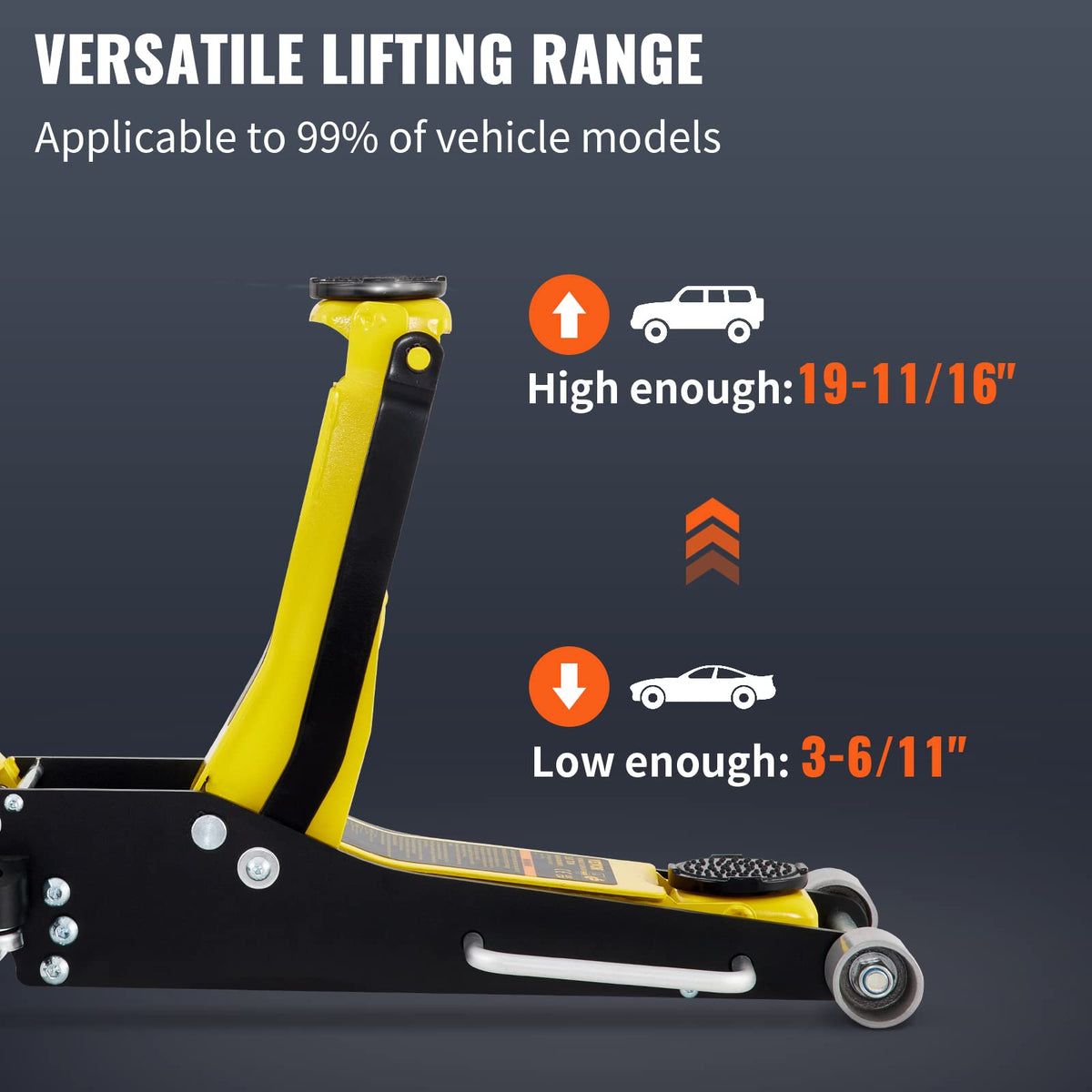 3 Ton Low Profile Aluminum Steel Floor Jack Q980669
