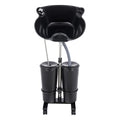 Portable Shampoo Basin with 2 Water Buckets, Black O811