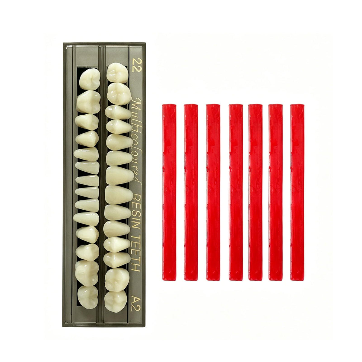 28 Pcs False Teeth Synthetic Resin Dentures Repair Kit Y705