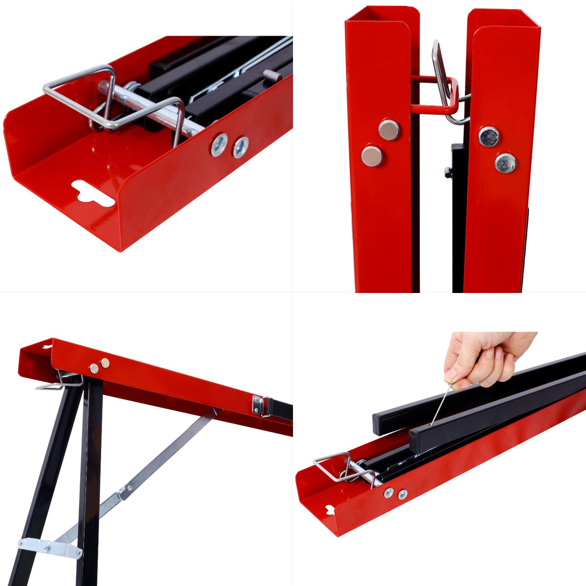 2 Pack Folding Heavy Duty Metal Sawhorse 550 Lb Capacity A52079