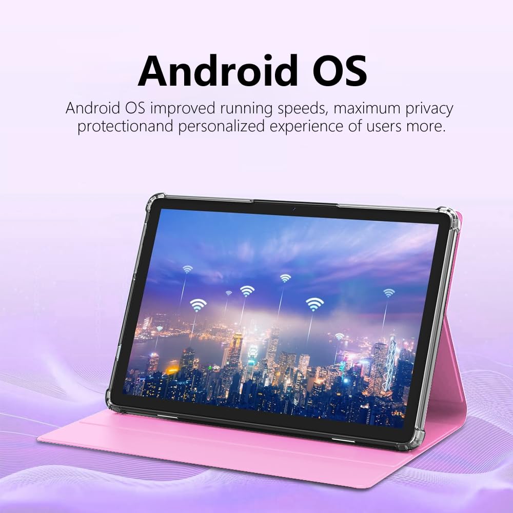 10.1 Inch Android 13 Tablet with SIM Card Slot, 12GB+512GB, Pink A644