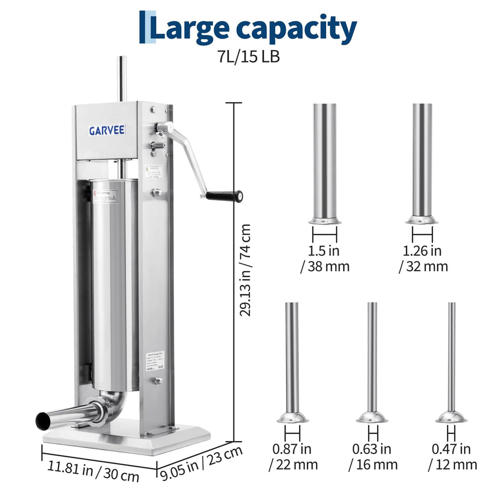 304 Stainless Steel Manual Vertical Sausage Stuffer G7953