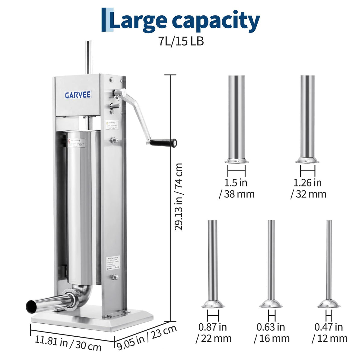 304 Stainless Steel Manual Vertical Sausage Stuffer G7953