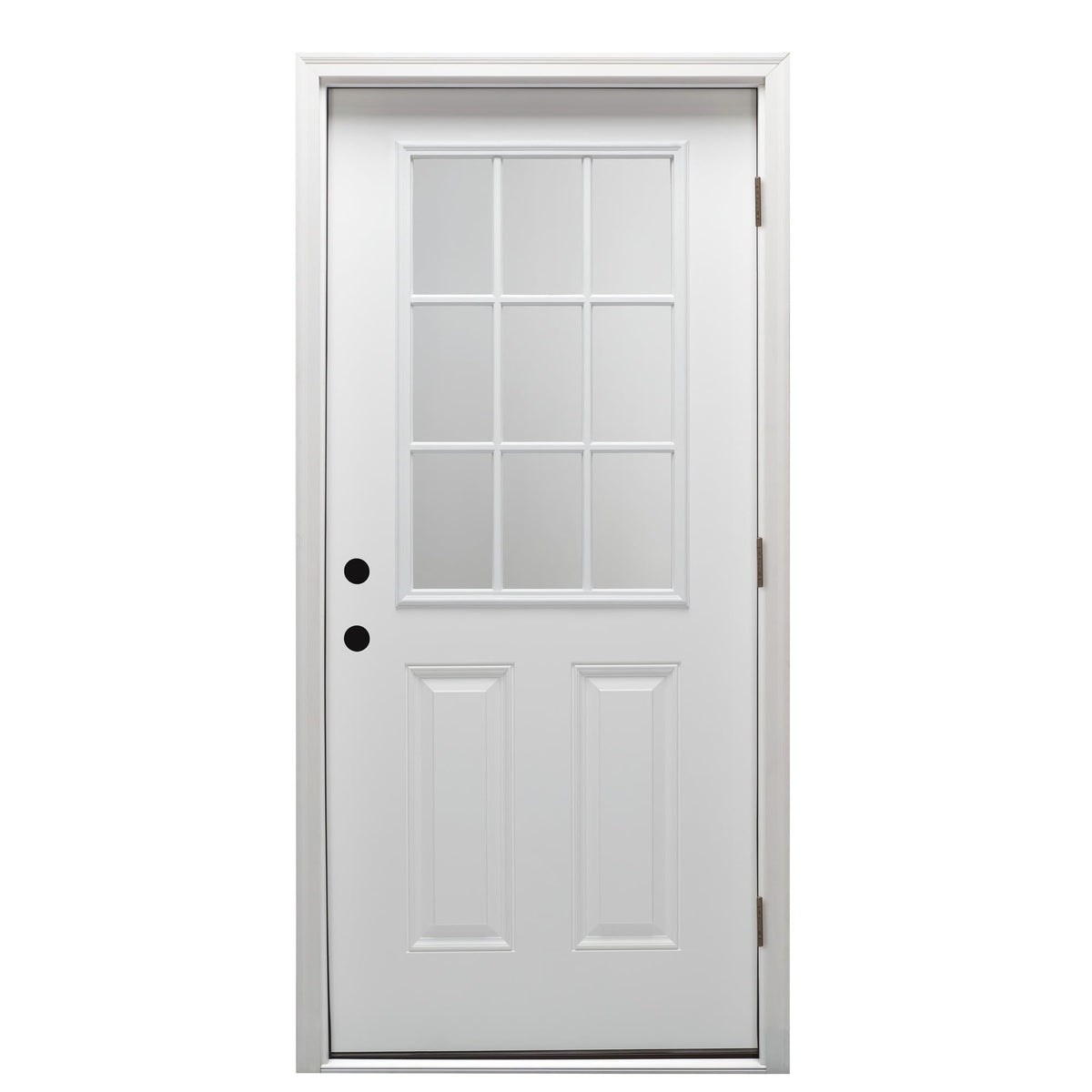 Primed Fiberglass 9 Lite Prehung Door 32" x 80" C28410