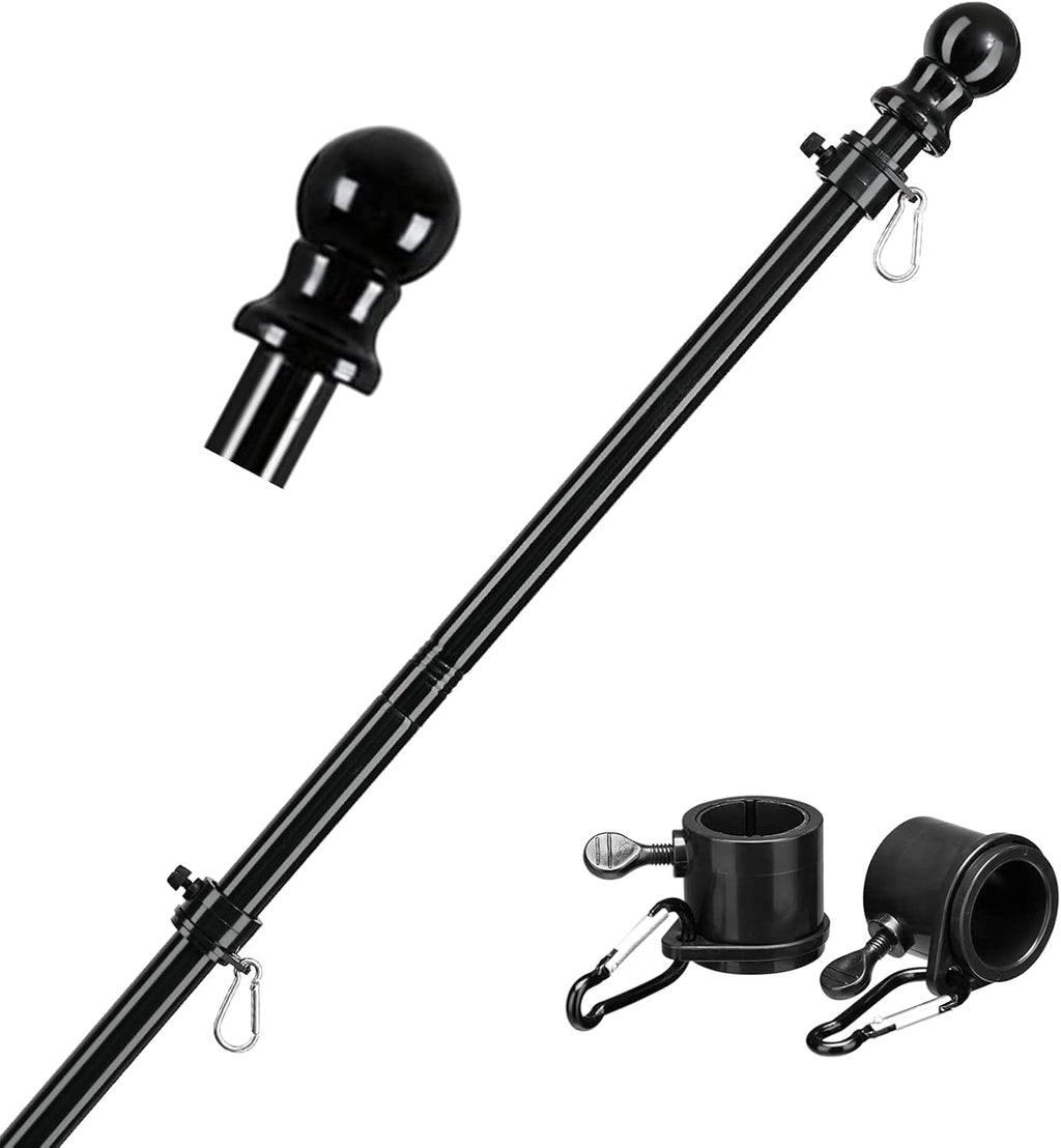 Black 5ft Tangle Free Metal Flag Pole B55696