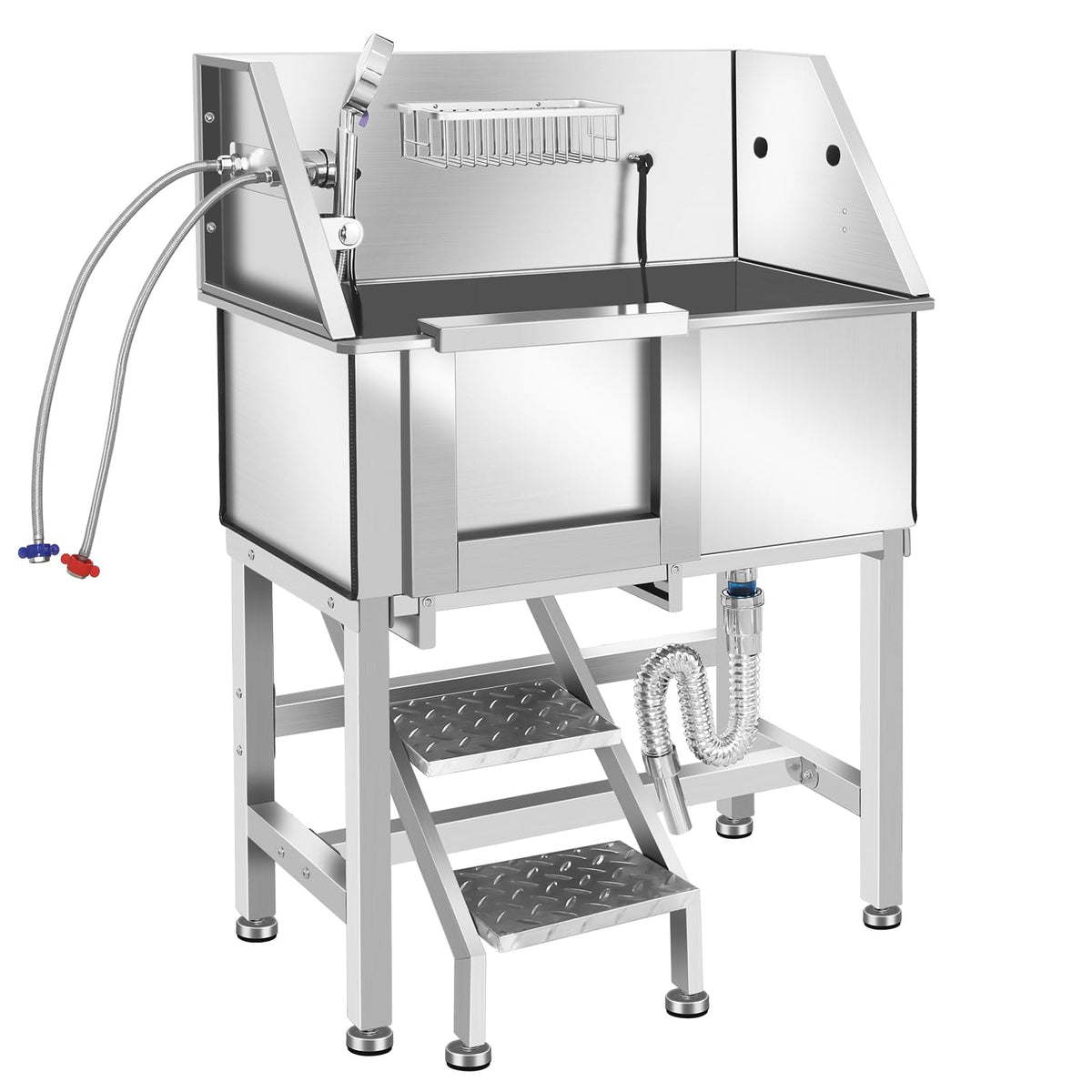 Stainless Steel Dog Grooming Tub with Stairs A779