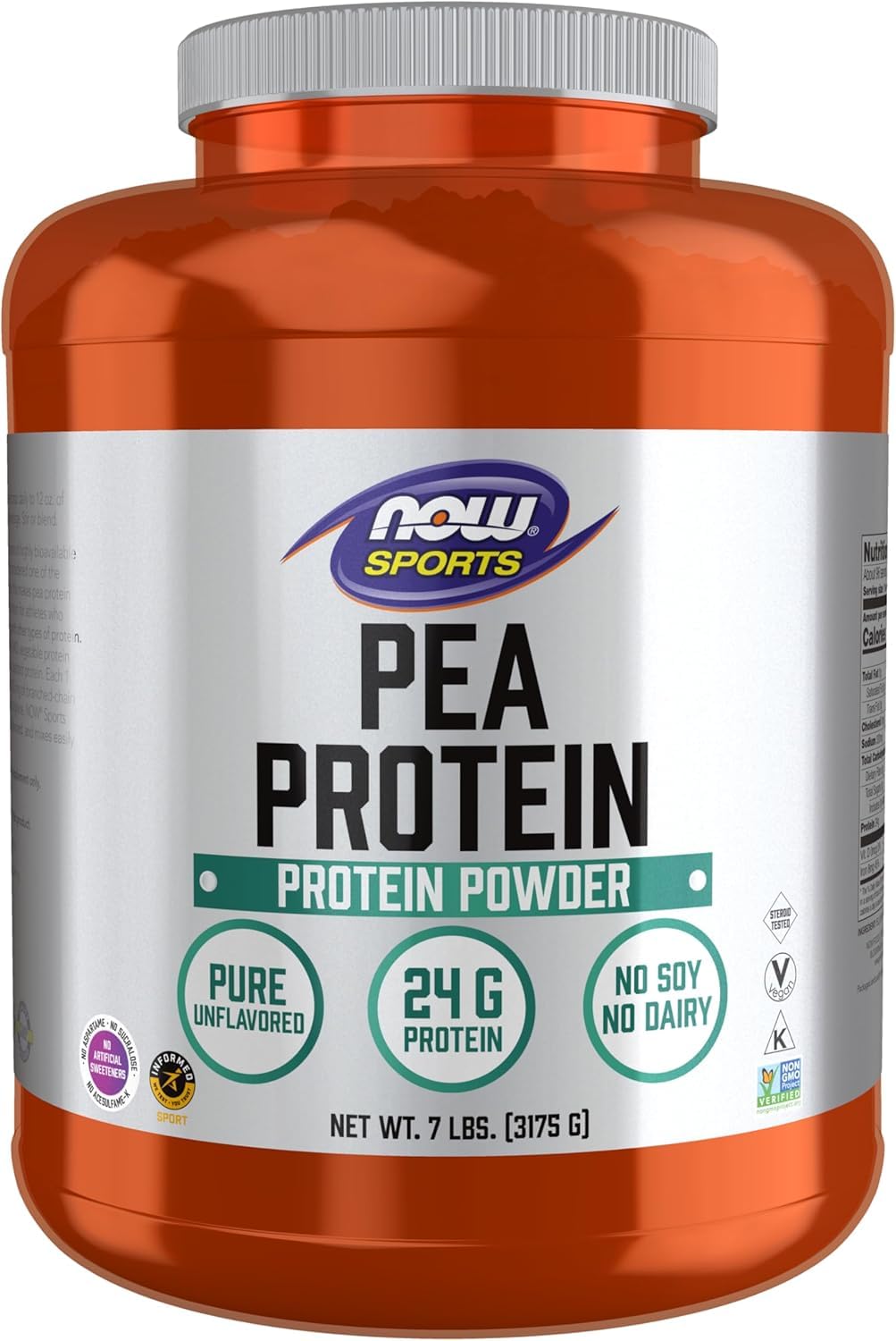 Pea Protein Natural Unflavored Powder 7-Pound I41793