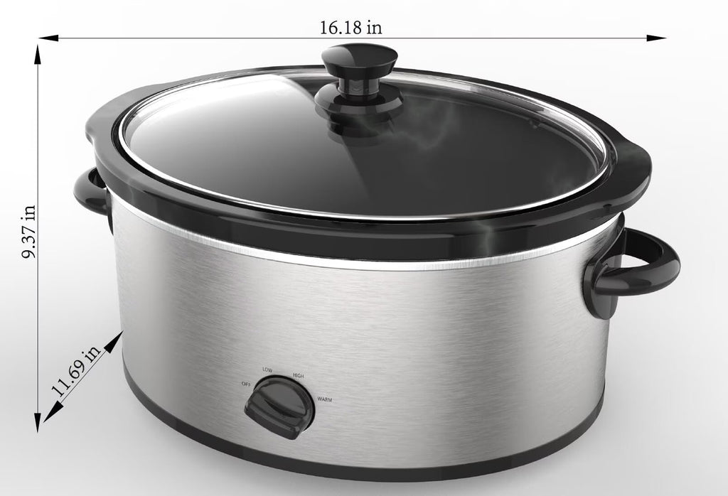 6 Quart Stainless Steel Slow Cooker L1320