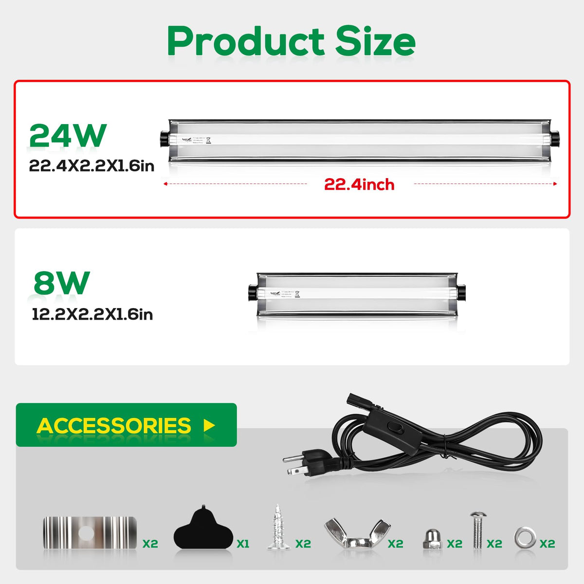 24W Reptile Terrarium Hood 10.0 UVB Light Bulb R7223