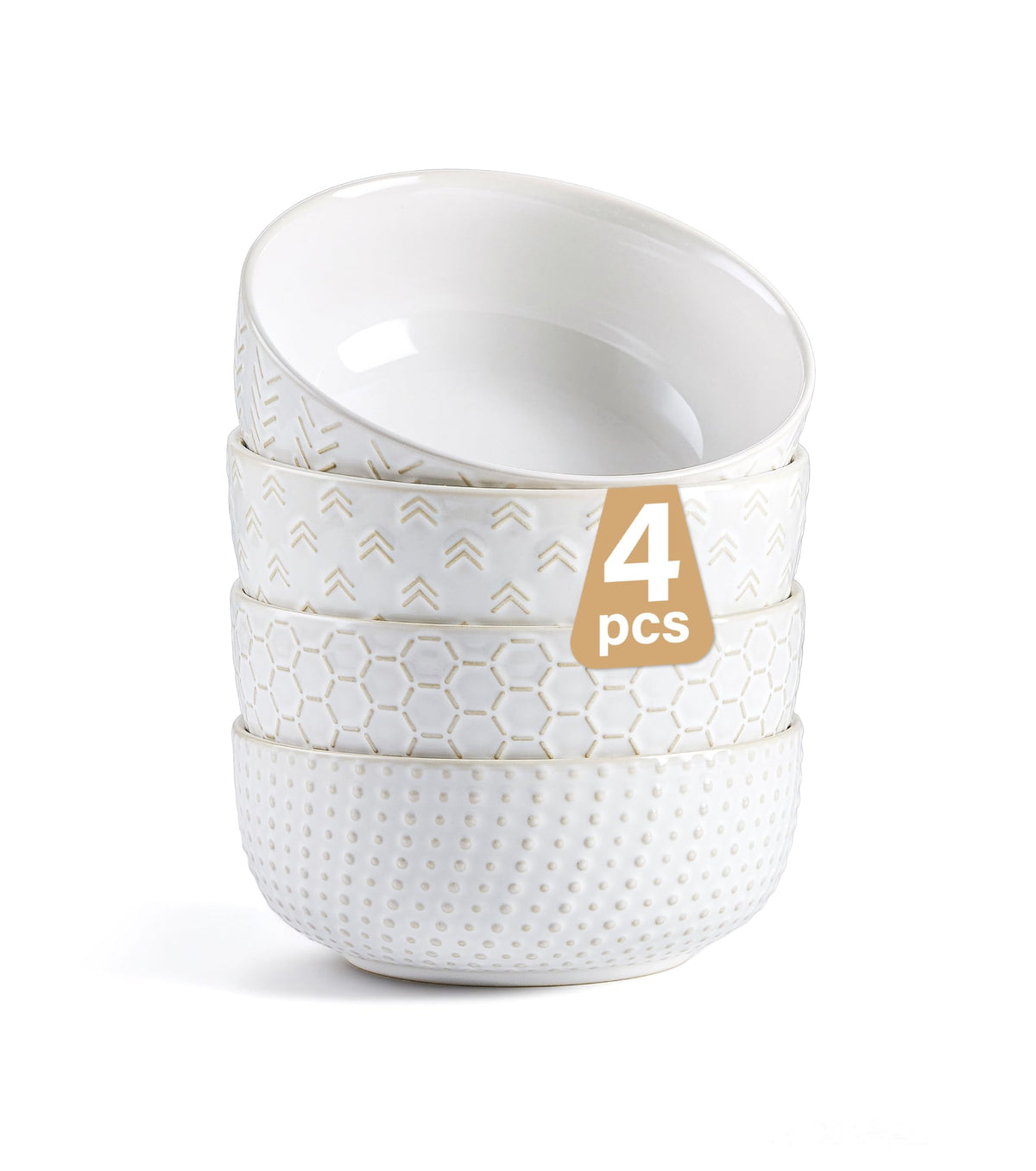 26 oz Ceramic Cereal Bowls Set of 4 X913