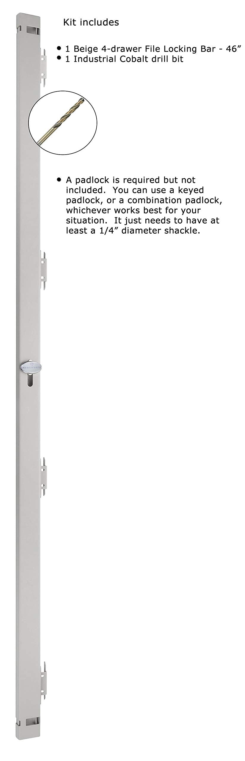 Locking Bar 4 Drawer File Cabinet R26800
