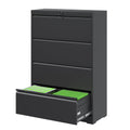 Black 4 Drawer Metal Lateral File Cabinet with Lock C990
