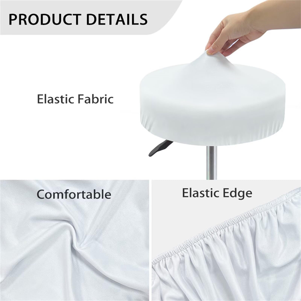 Teal Gold Marble 2 Pack Round Bar Stool Seat Cover O25362