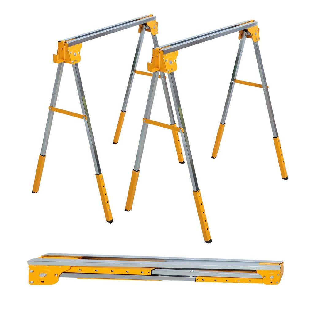 Adjustable Folding Steel Sawhorse 2 Pack V414