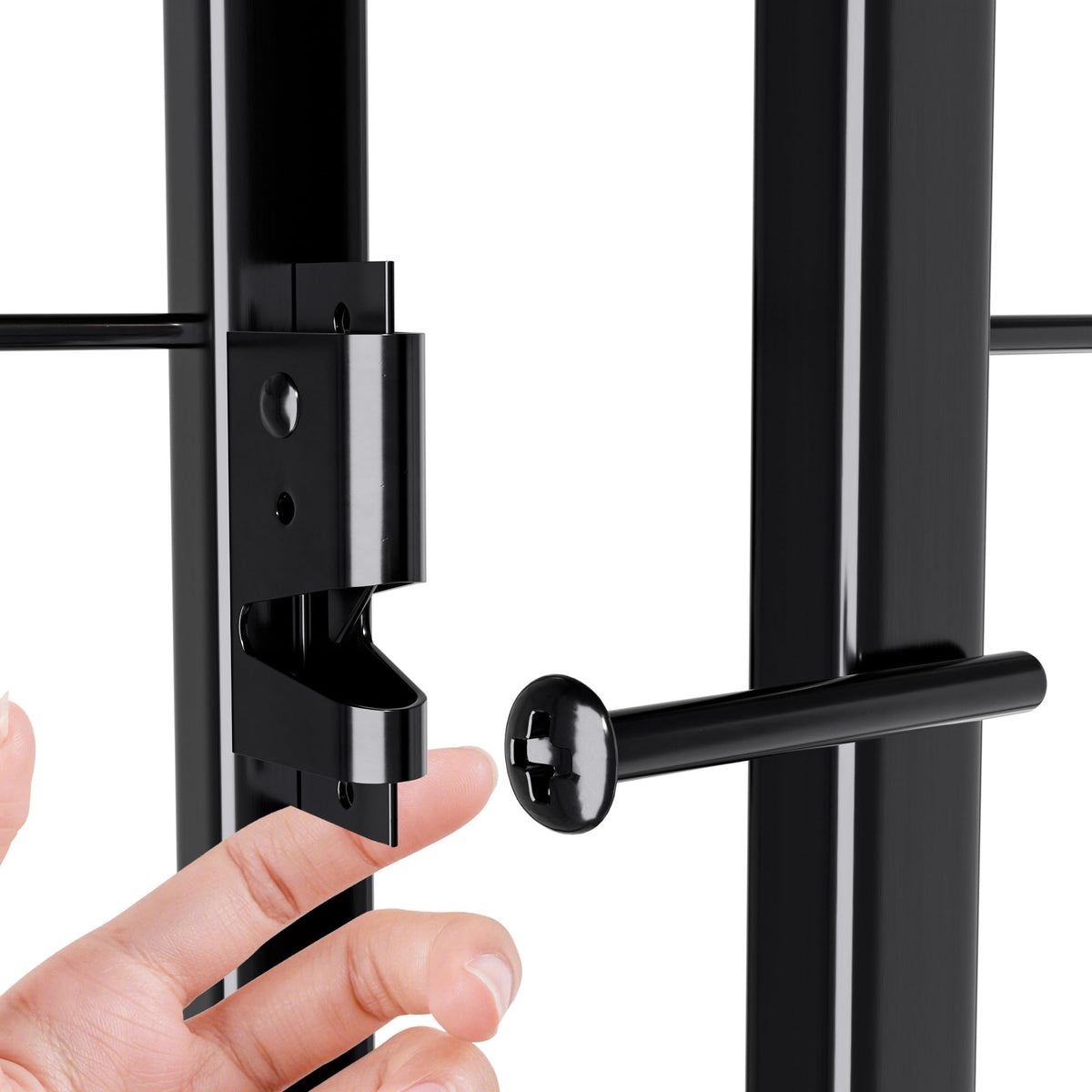 40 Inch 16 Panel Metal Garden Fence with Self-Locking Gate F77277