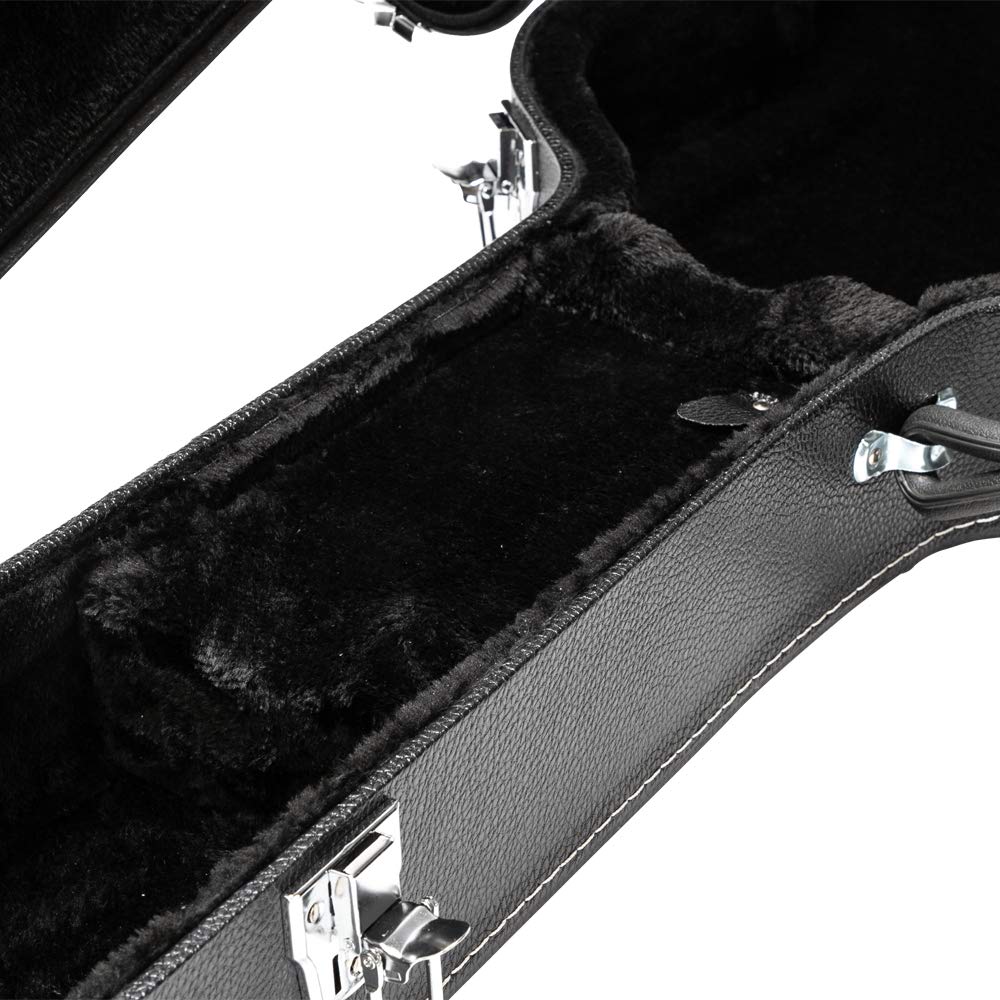 42-Inch Wooden Hard-Shell Electric Guitar Case with Lock Latch Padding C1161
