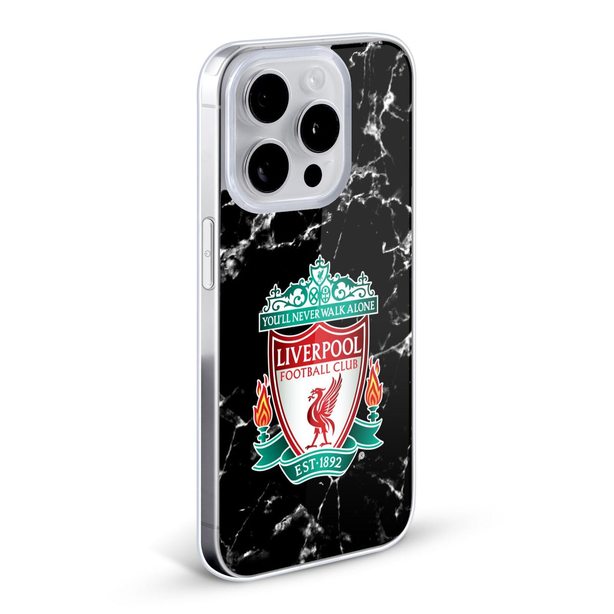 Black Crest Marble Gel Case Compatible with Apple iPhone 12 Mini V4666