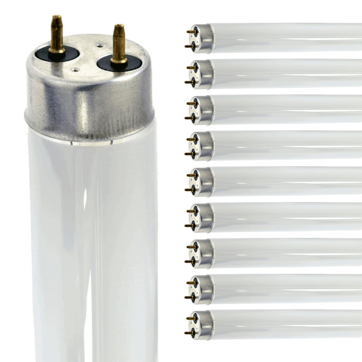 24 Inch T8 Fluorescent Tube Light Bulb 18W 4100K Cool White G13 Bi-Pin Base 1200 Lumen 2 Foot Linear Lamp Pack of 10 T313448