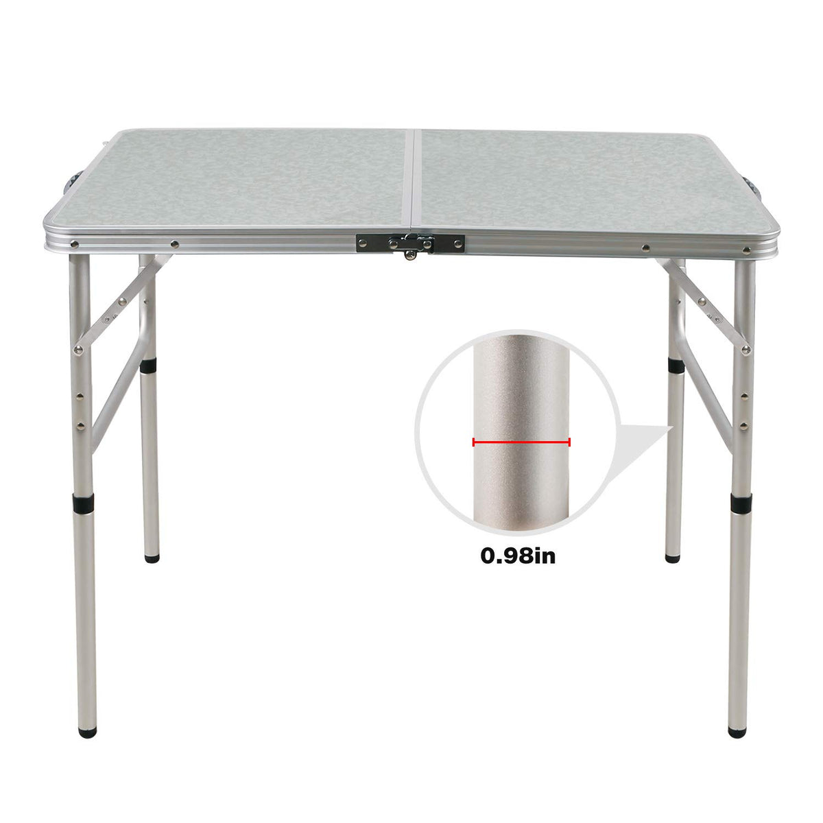 Lightweight Portable Aluminum Folding Camping Table with Adjustable Legs K71309