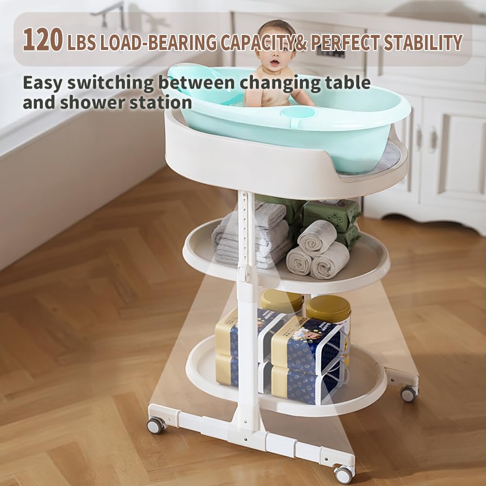 Portable Baby Diaper Changing Station with Storage Drawers F983