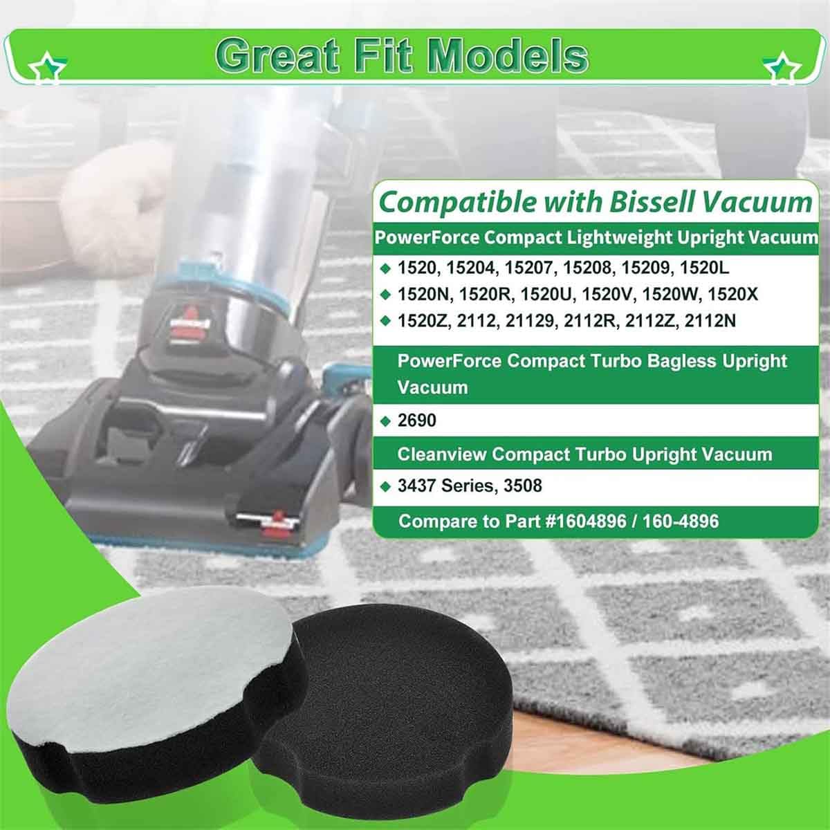 6 Pack Filter Replacement for Upright Vacuum Cleaners A40103
