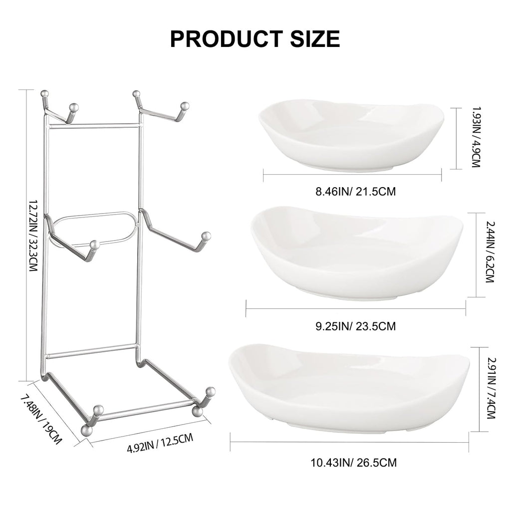 3 Tier Ceramic Fruit Basket with Holder W70086