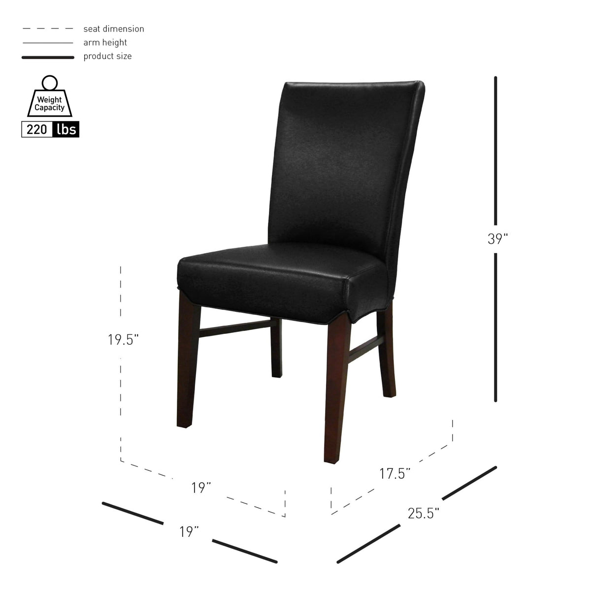 Bonded Leather Chair Set of 2 O800