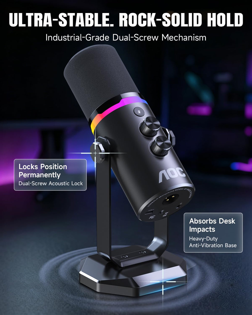 USB/XLR Dynamic Microphone with Desk Stand Z641