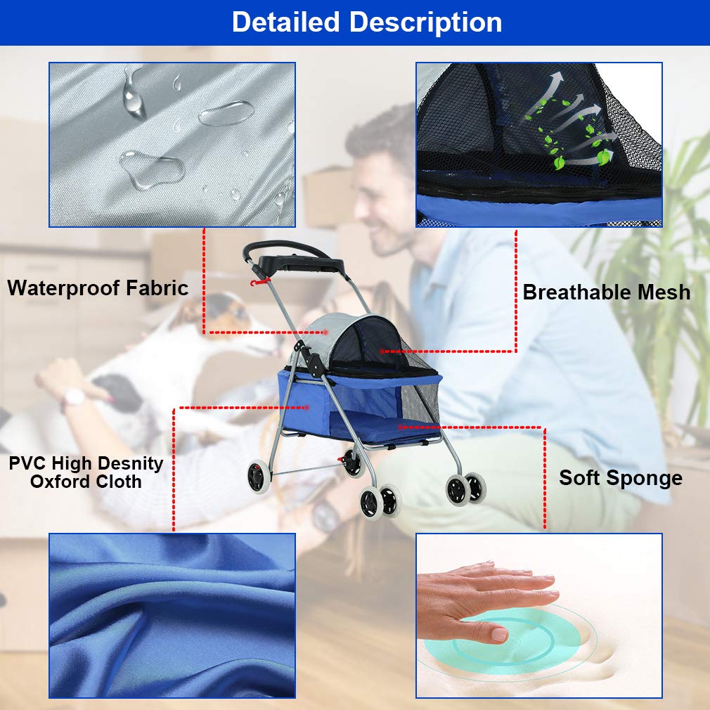 Foldable Pet Stroller D757