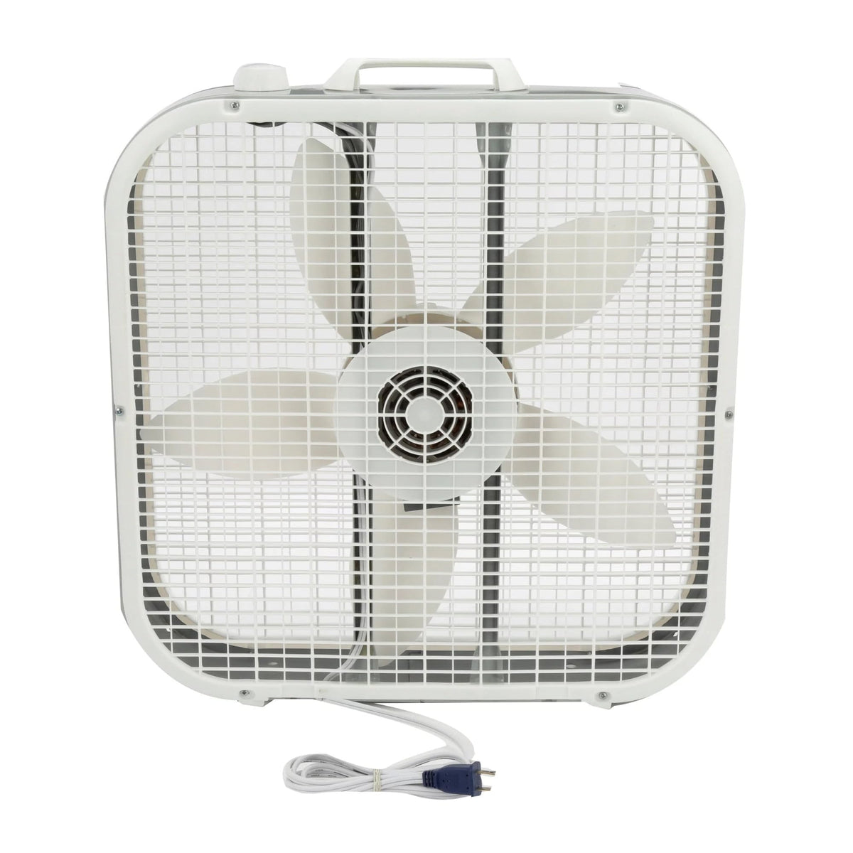 20" Classic Box Fan with Weather-Resistant Motor, 3 Speeds, 22.5" H (White) H629