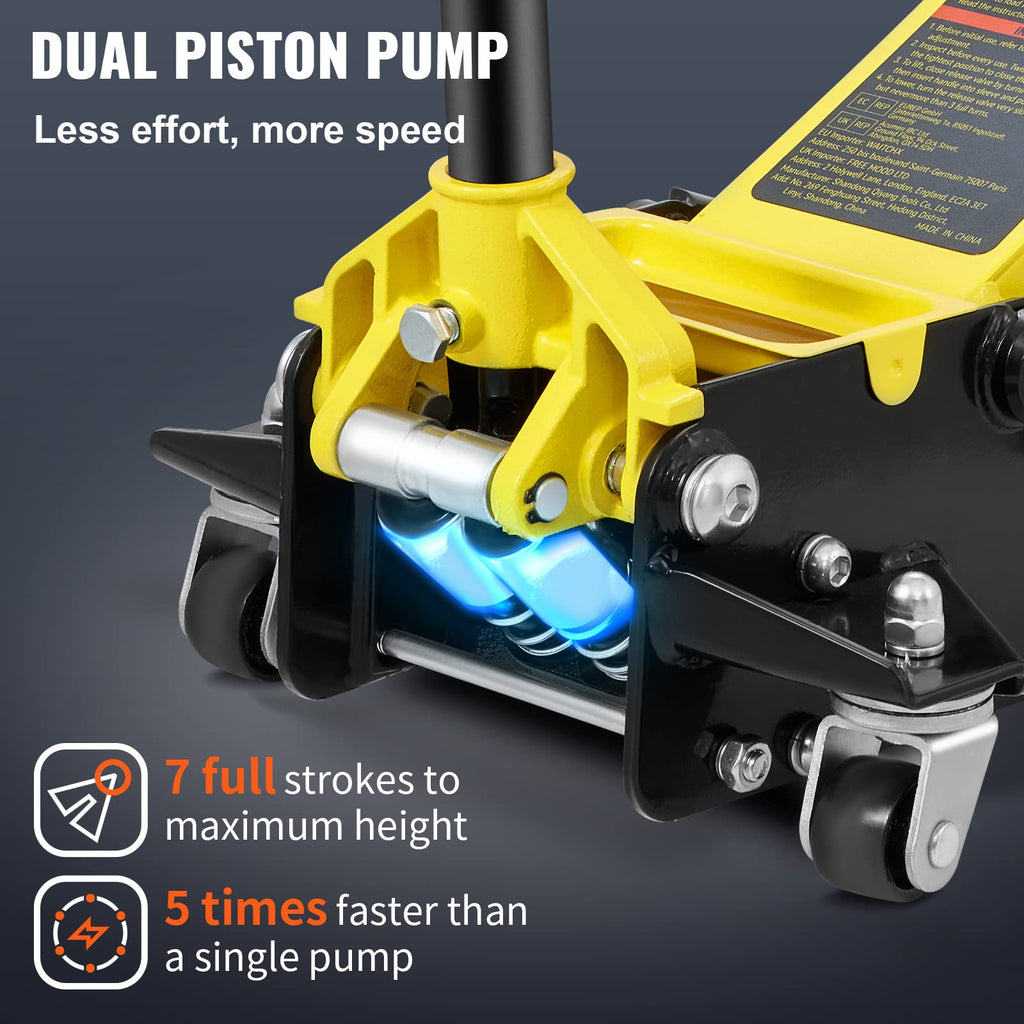 3 Ton Low Profile Aluminum Steel Floor Jack Q980669