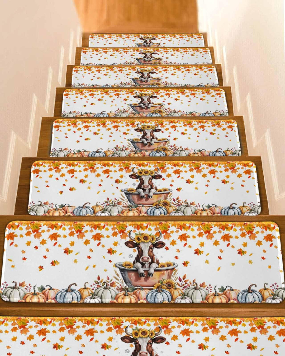 Fall Stair Treads, 4 Pack Non Slip Carpet 8x30 inch P352