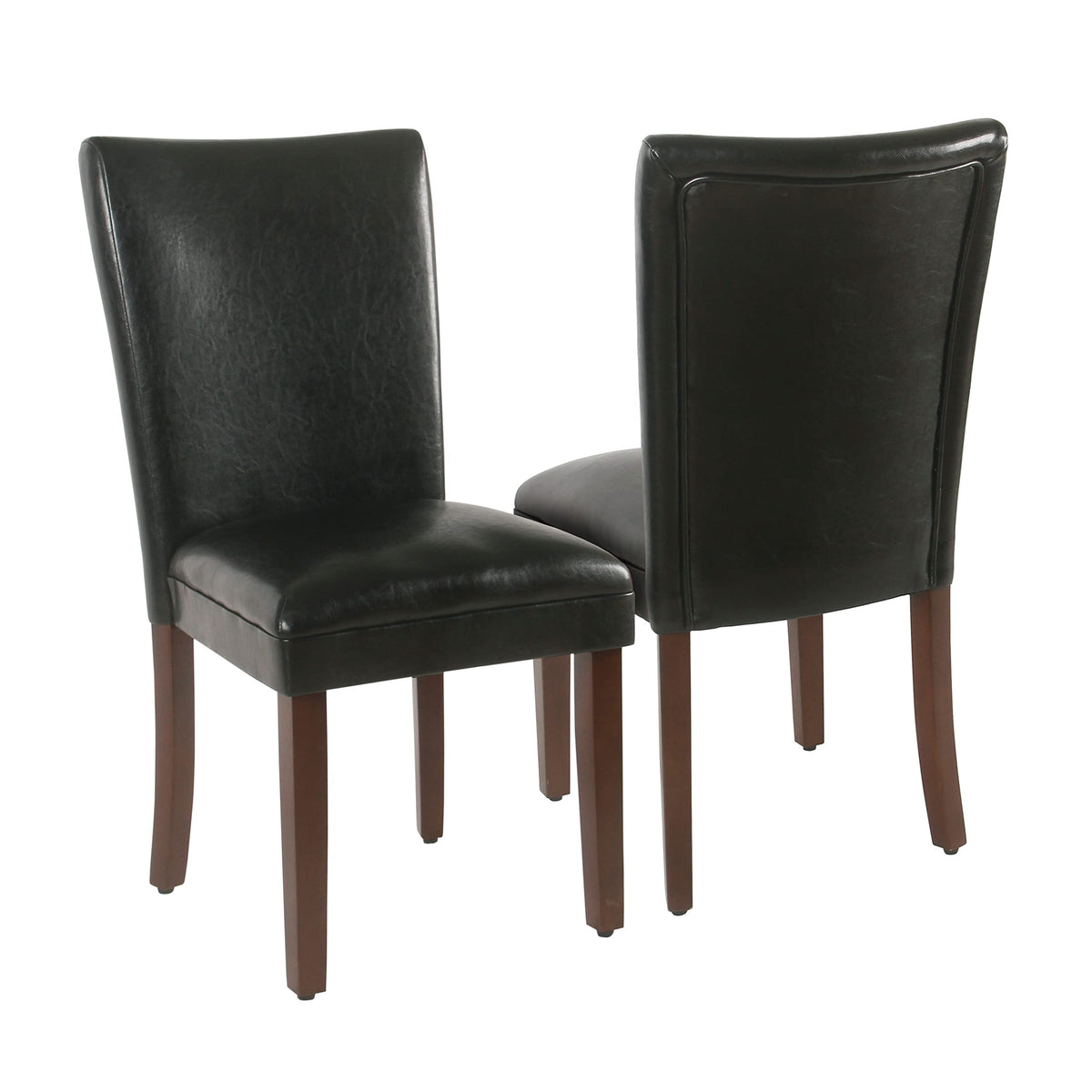 Black Faux Leather Upholstered Dining Chair Set of 2 H32039