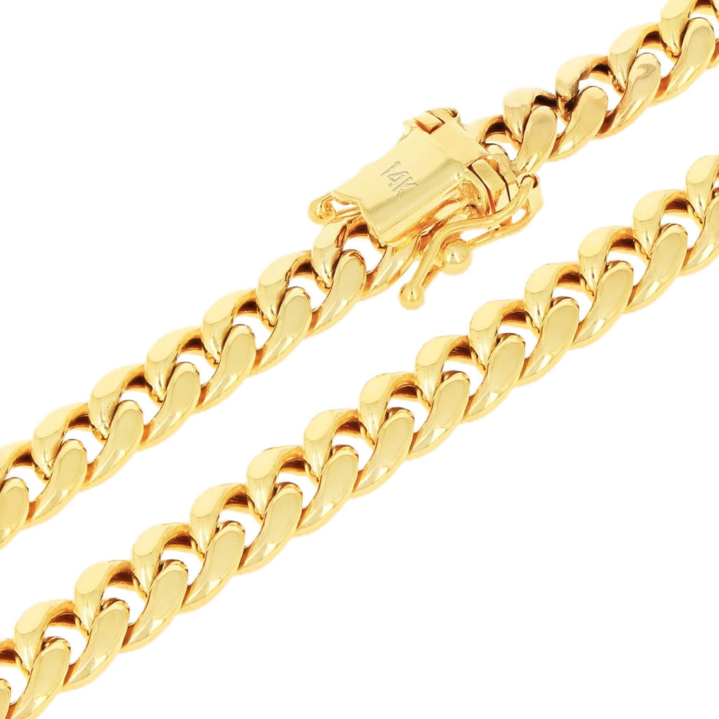 14k Yellow Gold Cuban Chain Necklace Q7169