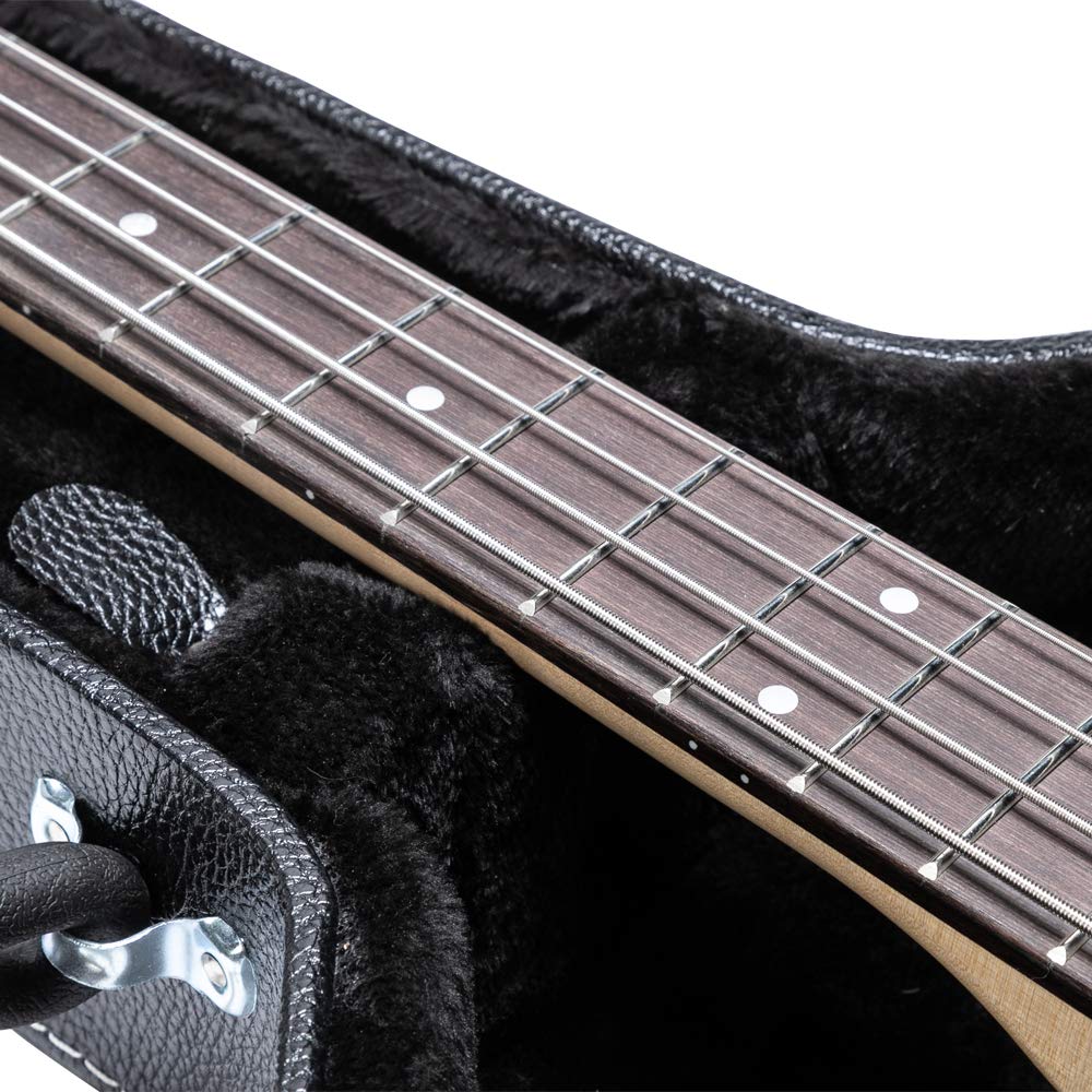 42-Inch Wooden Hard-Shell Electric Guitar Case with Lock Latch Padding C1161