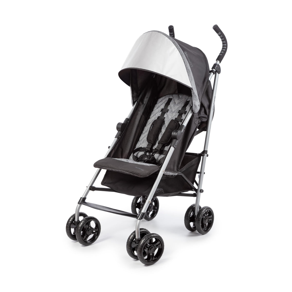 Black & Gray Lightweight Steel Frame Stroller D957