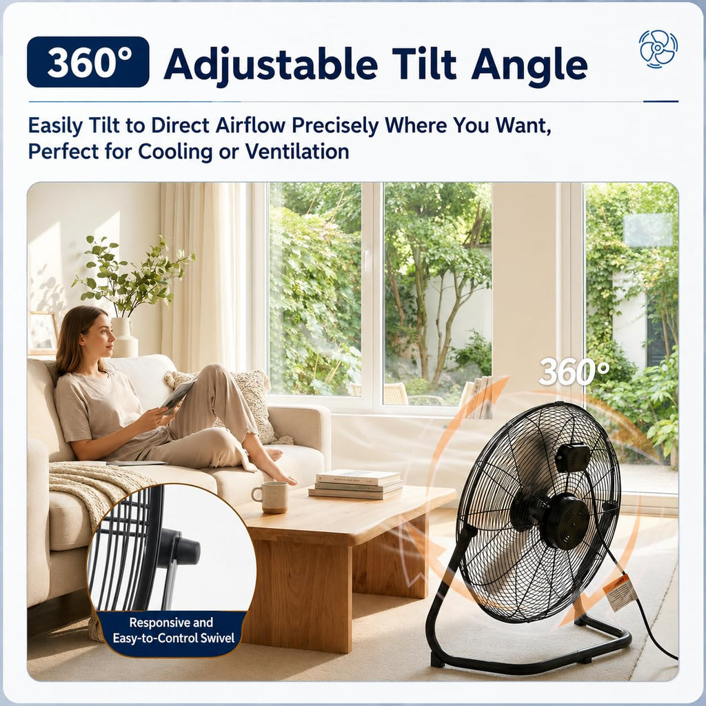 20 Inch High Velocity Floor Fan L3998