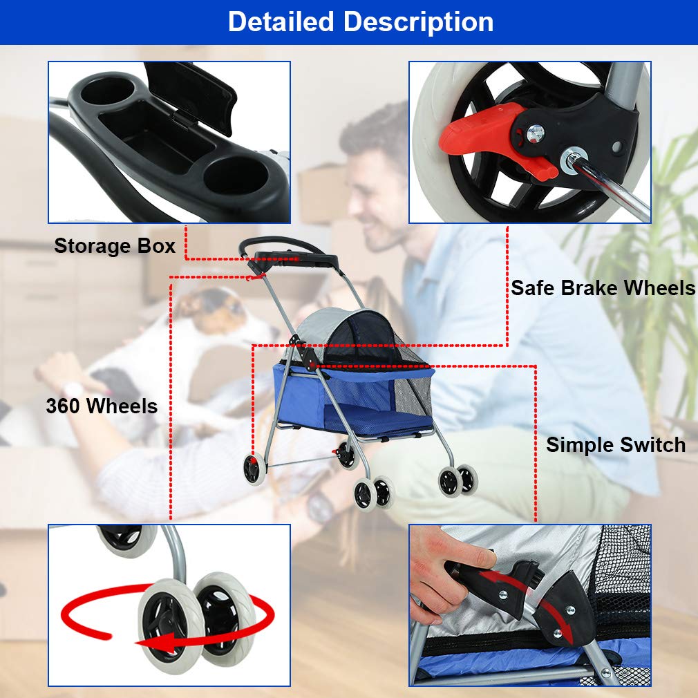 Foldable Pet Stroller D757