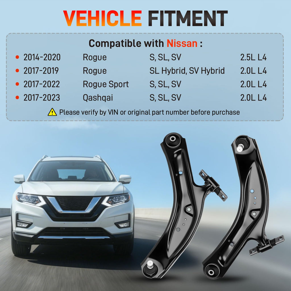 Front Lower Control Arm Set Left & Right with Ball Joint & Bushing X586